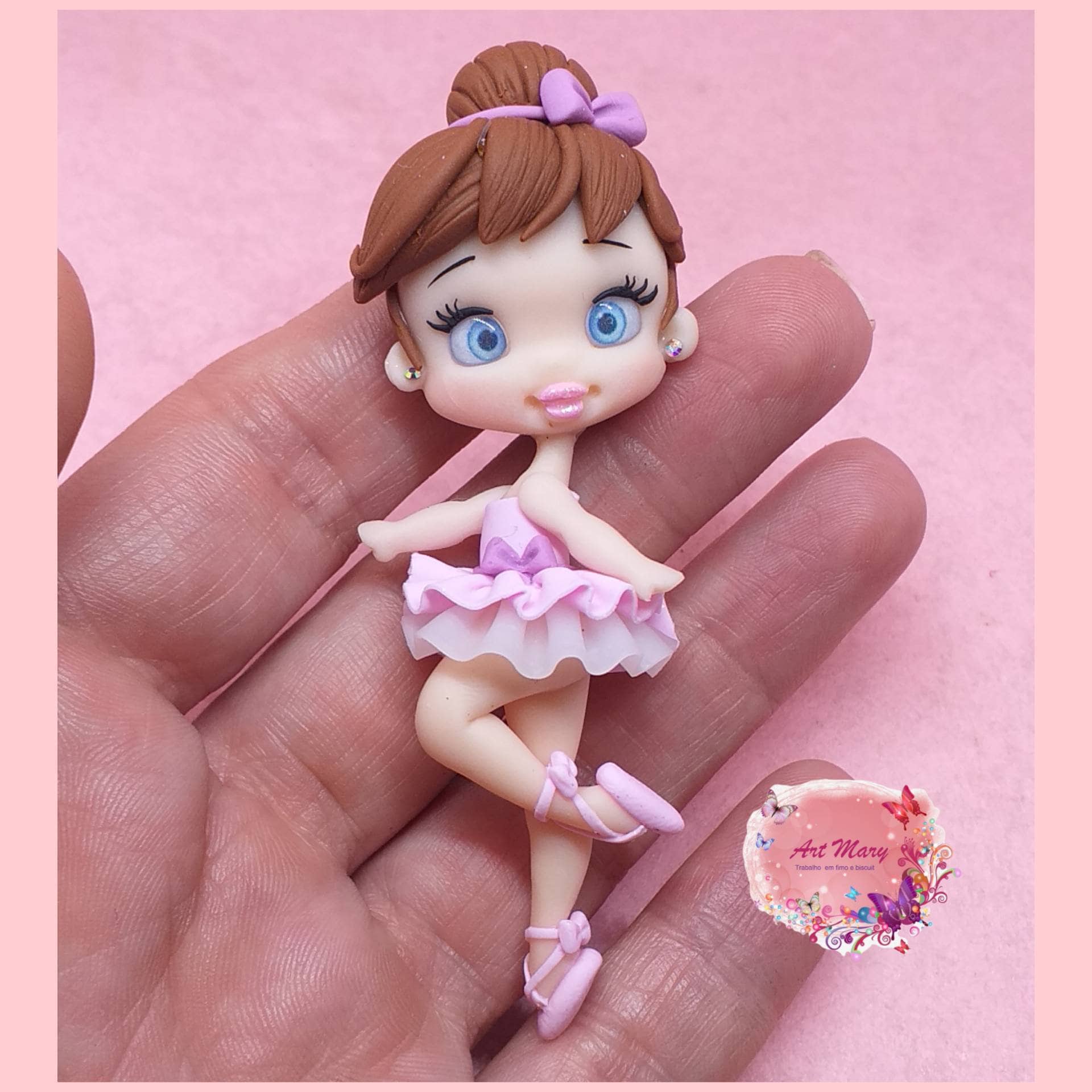 bailarina em fimo, argila polimérica
