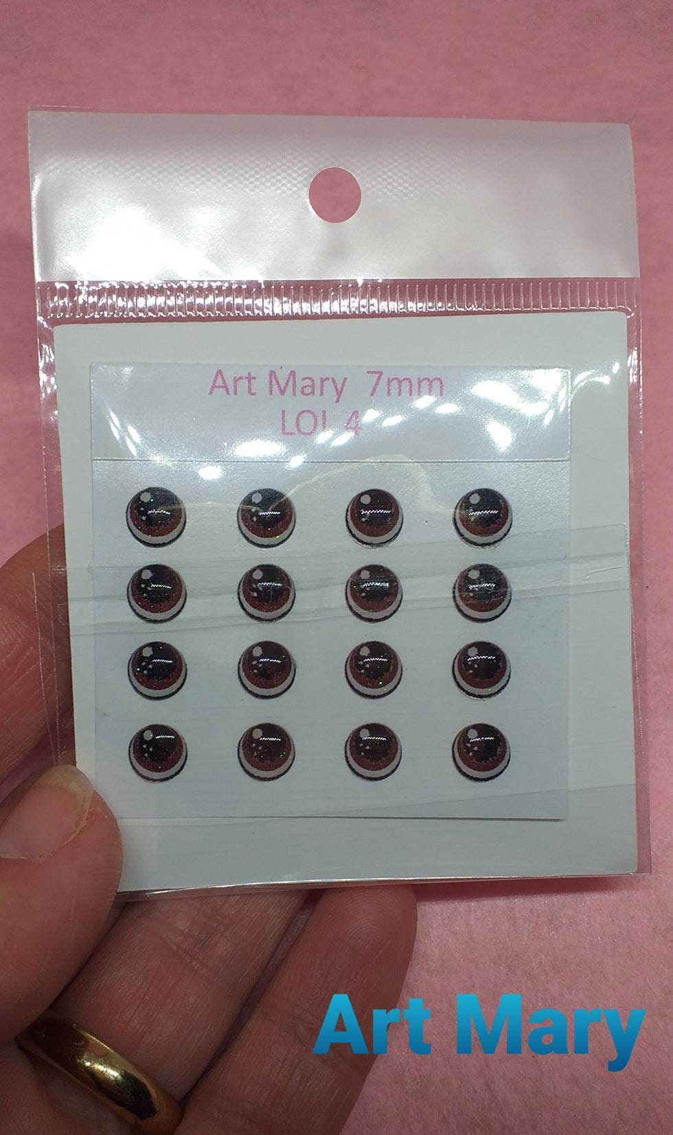 Olhos Lol de resina para fimo, argila polimérica