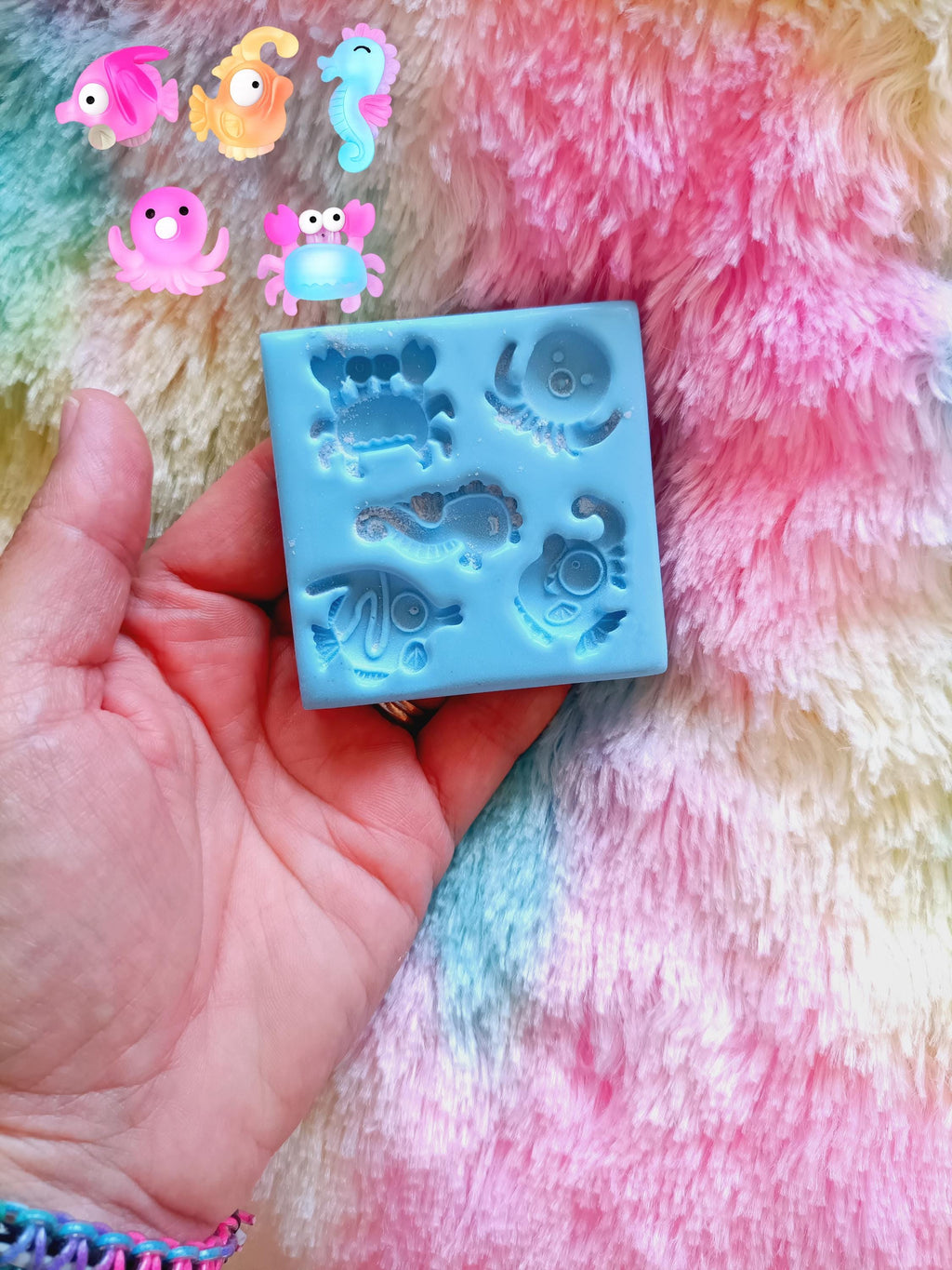 Molde peixinhos para fimo, argila polimérica