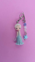 Brincos Elsa congelados em fimo, argila polimérica