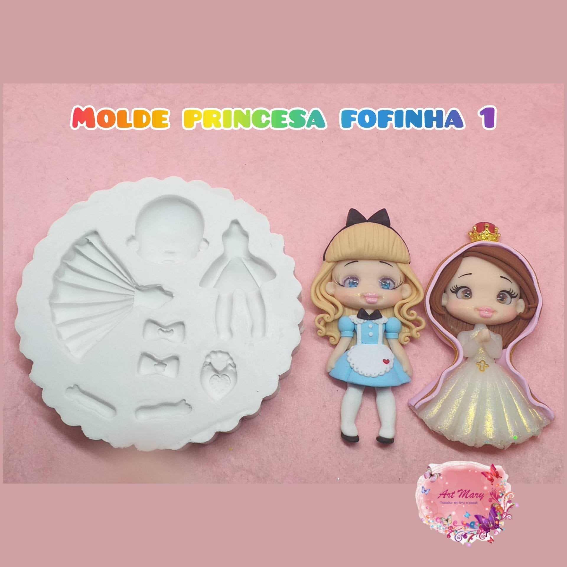 Molde de princesa fofa 1