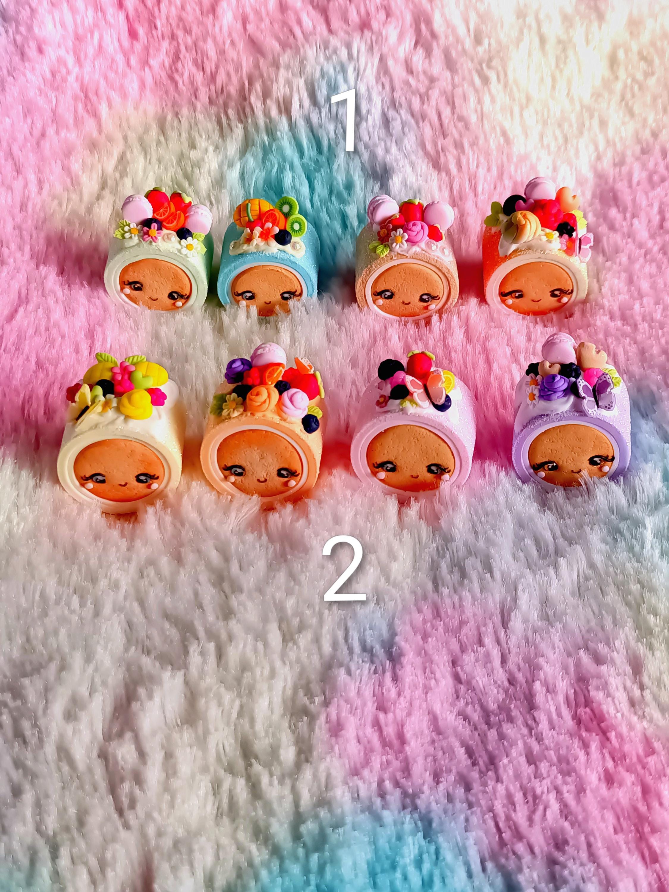 Miniaturas Kawaii de Rolos Decorados, Artesanato DIY, Decoração Colorida