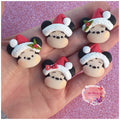 embale o mickey e a minnie para o natal em fimo