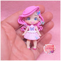 charme de menina borboleta de cerâmica plástica, fimo