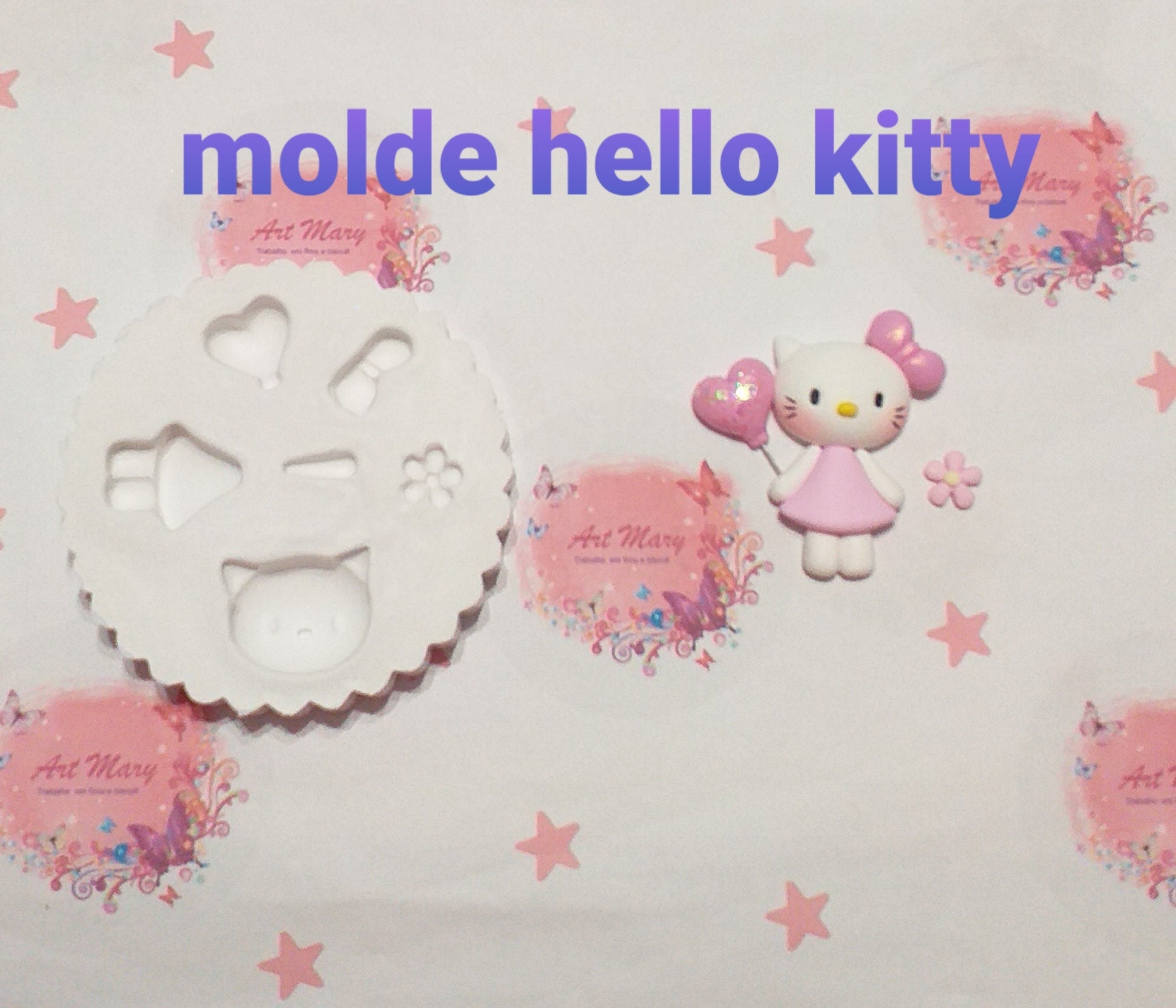 Olá gatinho molde