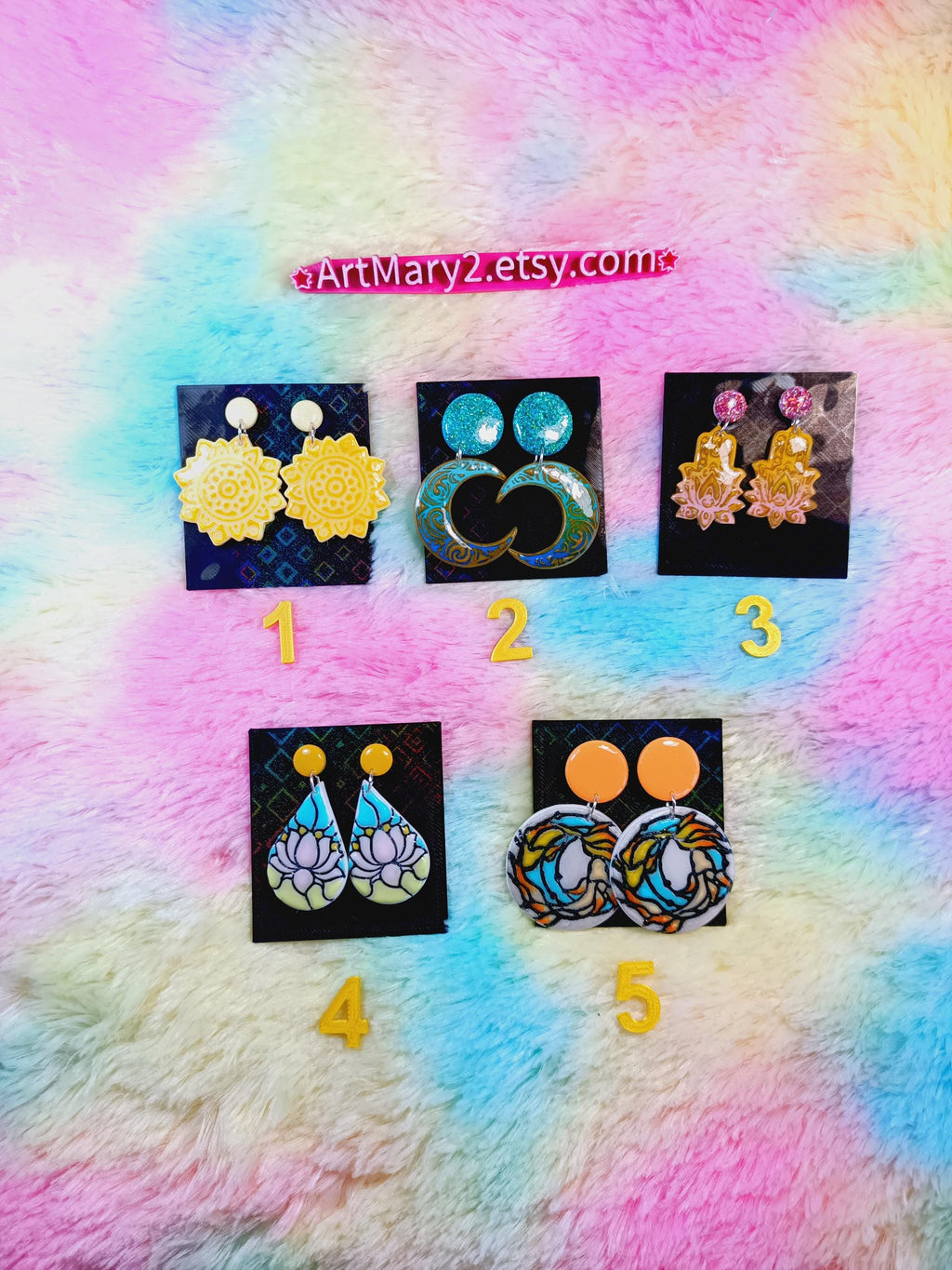 Brincos Exclusivos em Polymer Clay & Resina – Escolha pelo Número!