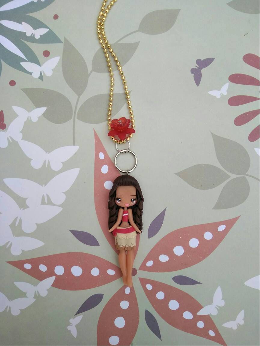 Colar Moana em fimo, argila polimérica