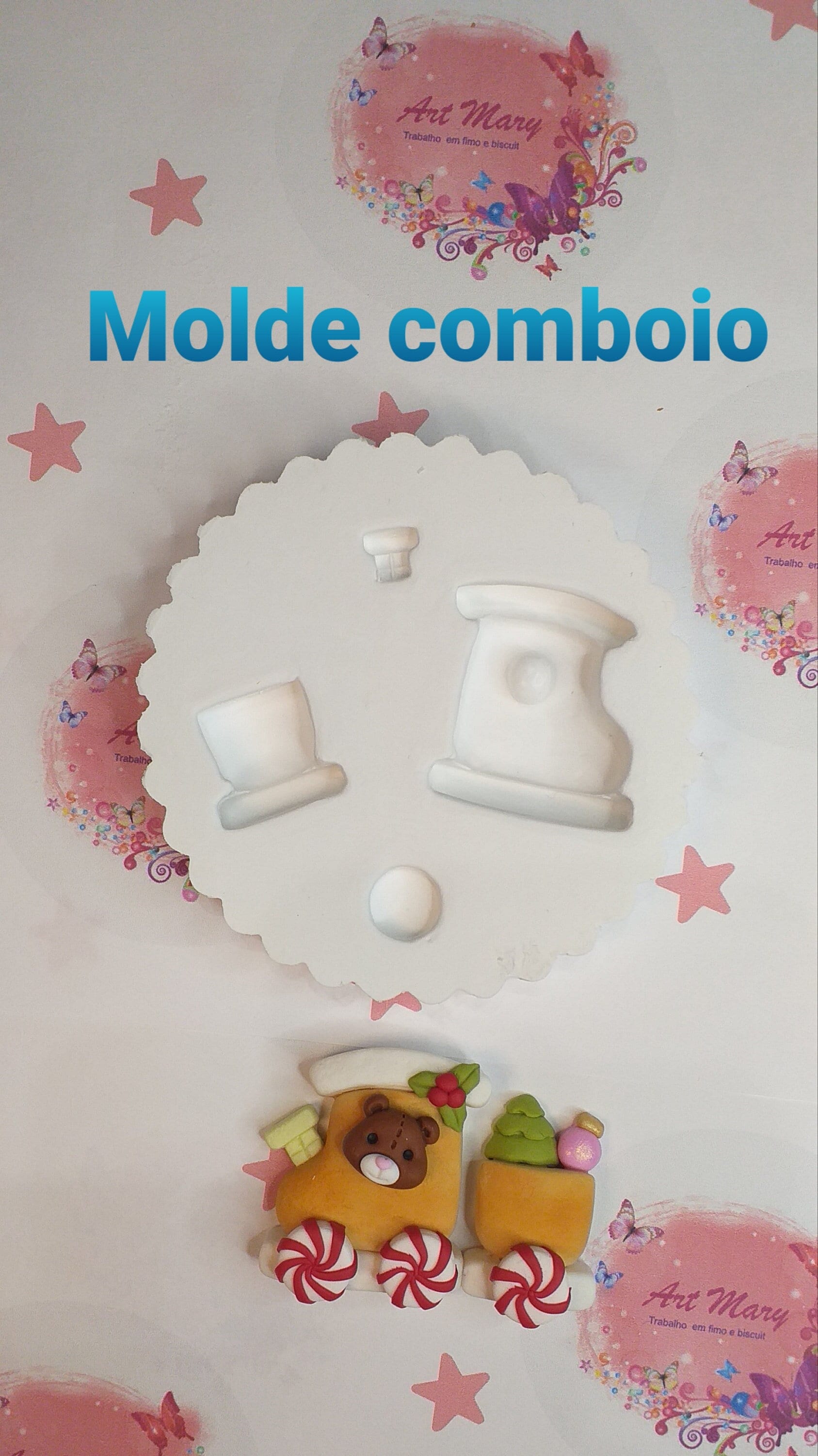 Molde de trem para fimo, argila polimérica