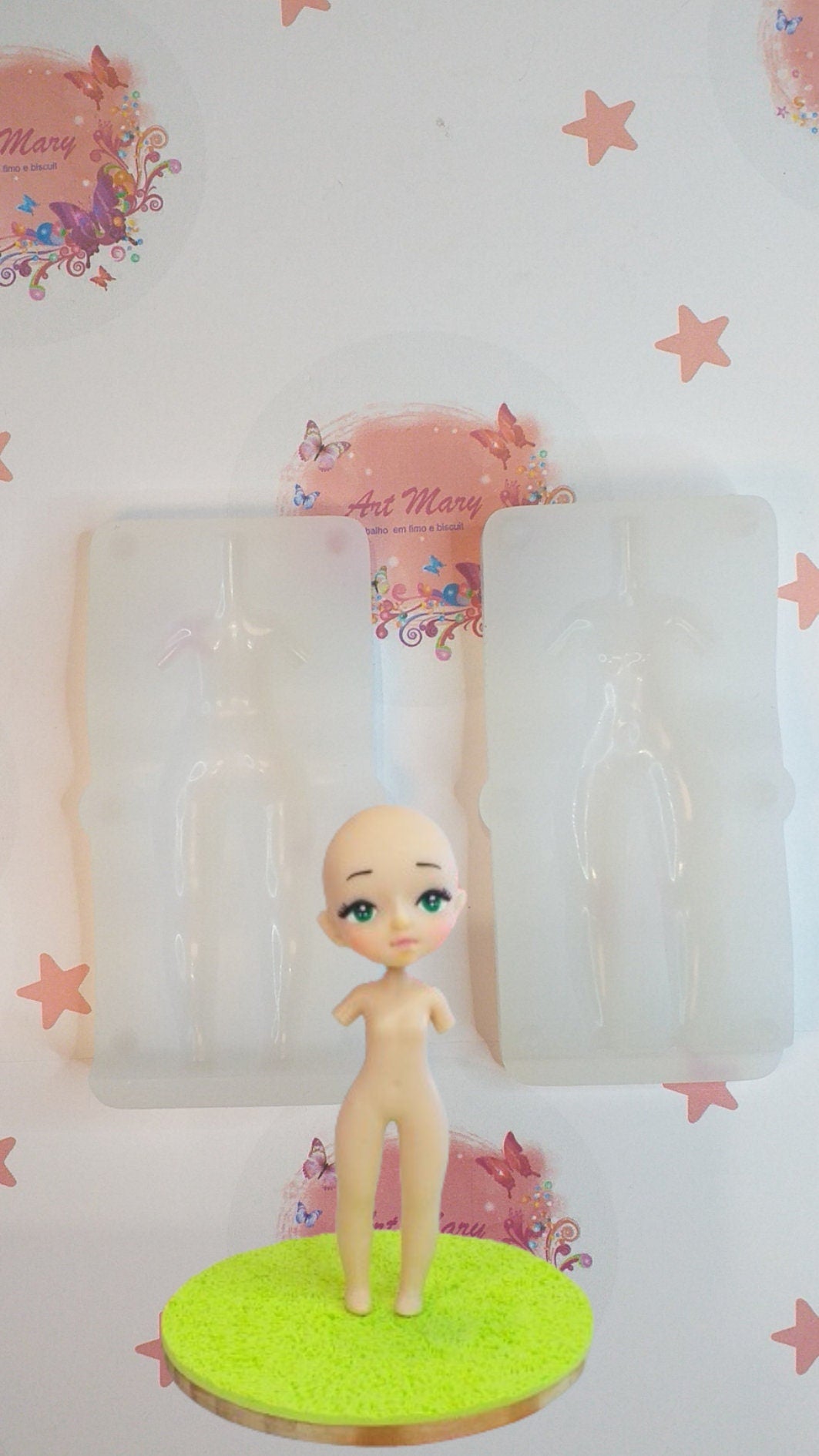 Molde corpo inteiro para argila polimérica, fimo