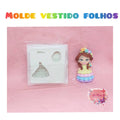 molde de vestido com babados