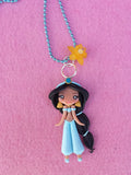 Colar de cerâmica plástica jasmim, fimo