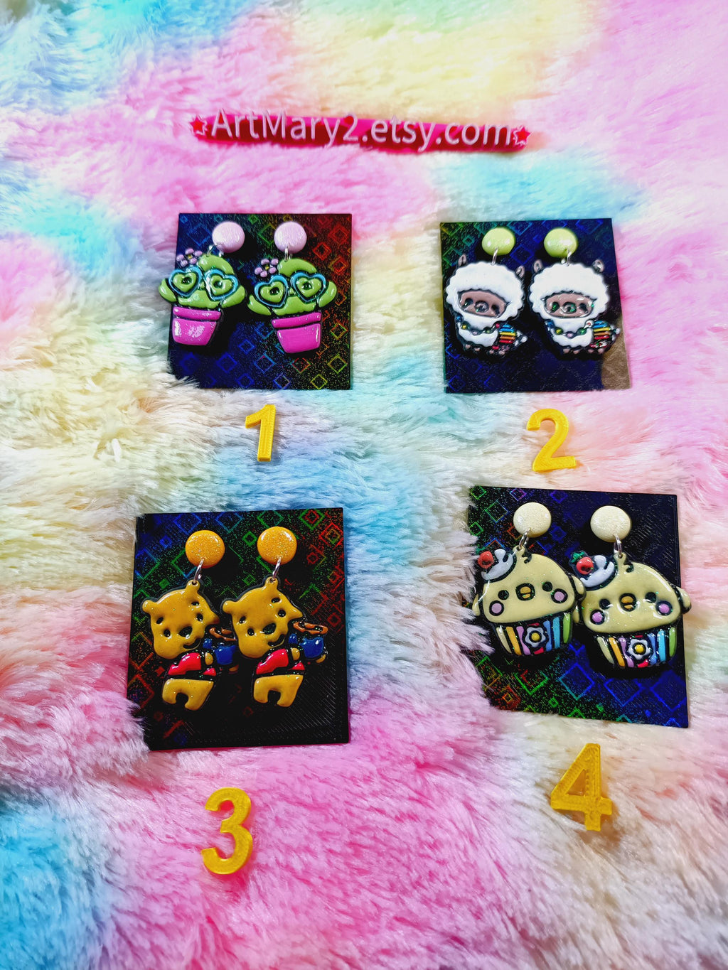 Brincos Exclusivos em Polymer Clay & Resina – Escolha pelo Número!