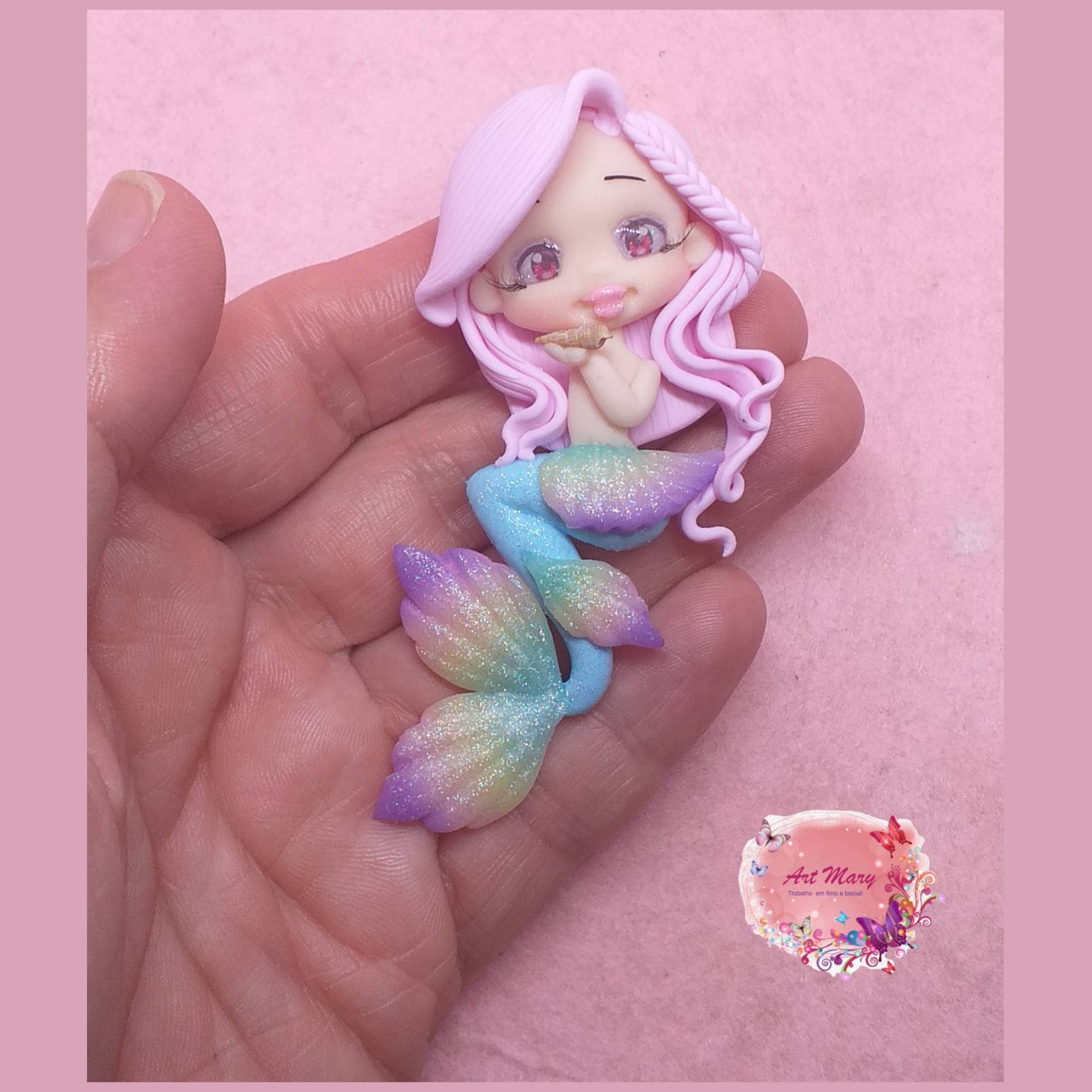 sereia em fimo, argila polimérica