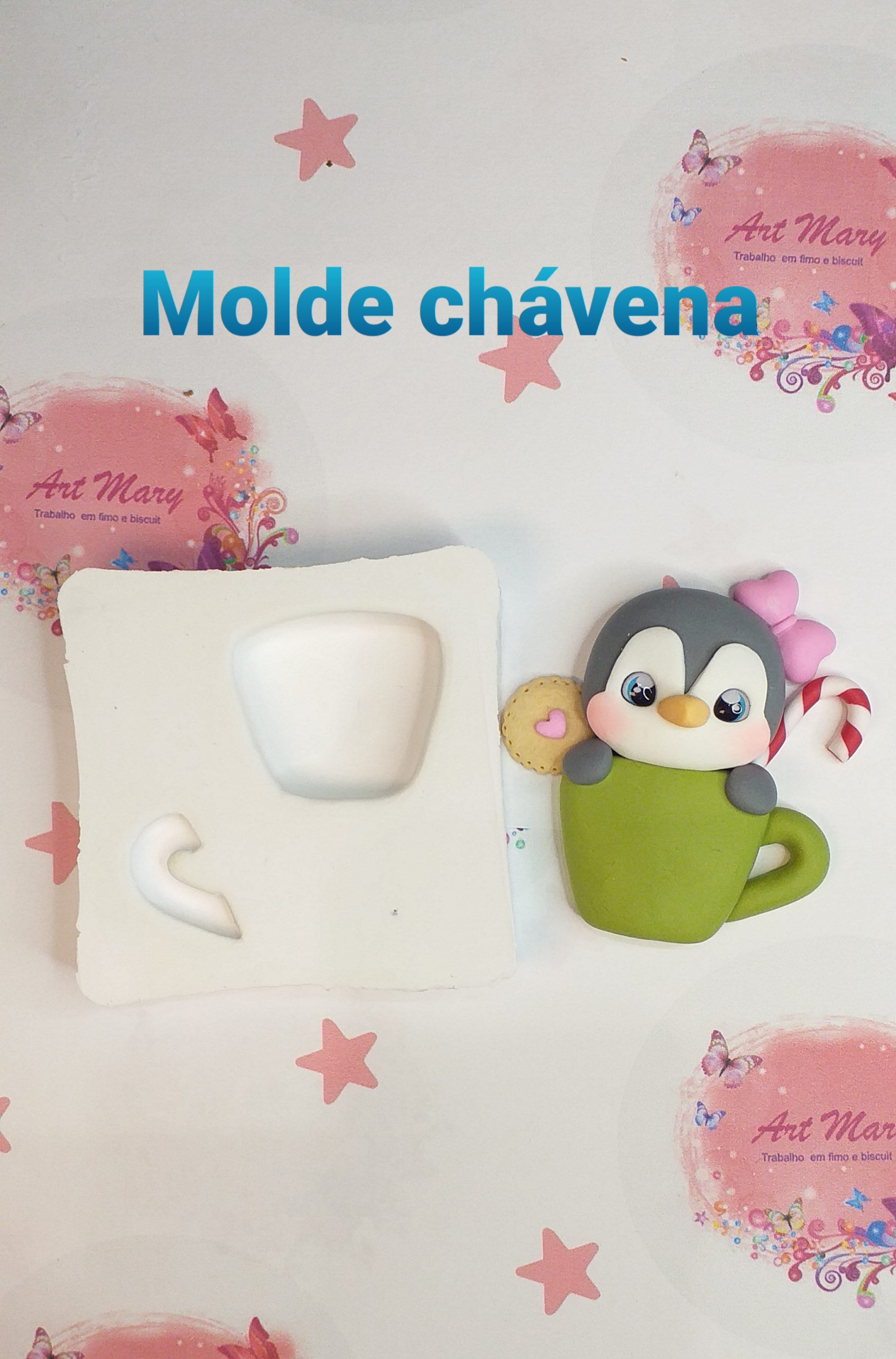 Molde chave Fimo, argila polimérica
