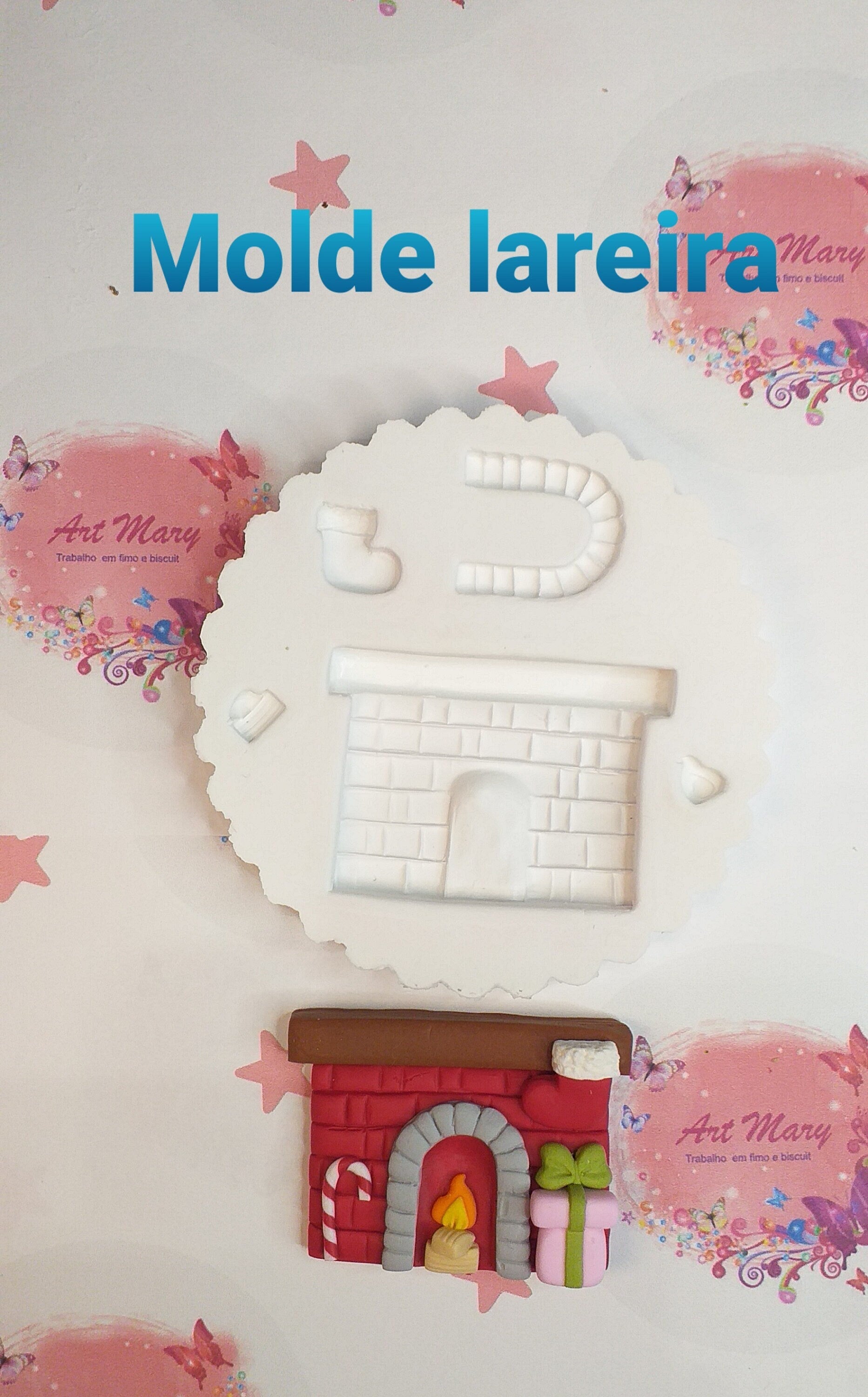 Molde de lareira para fimo, argila de polímero