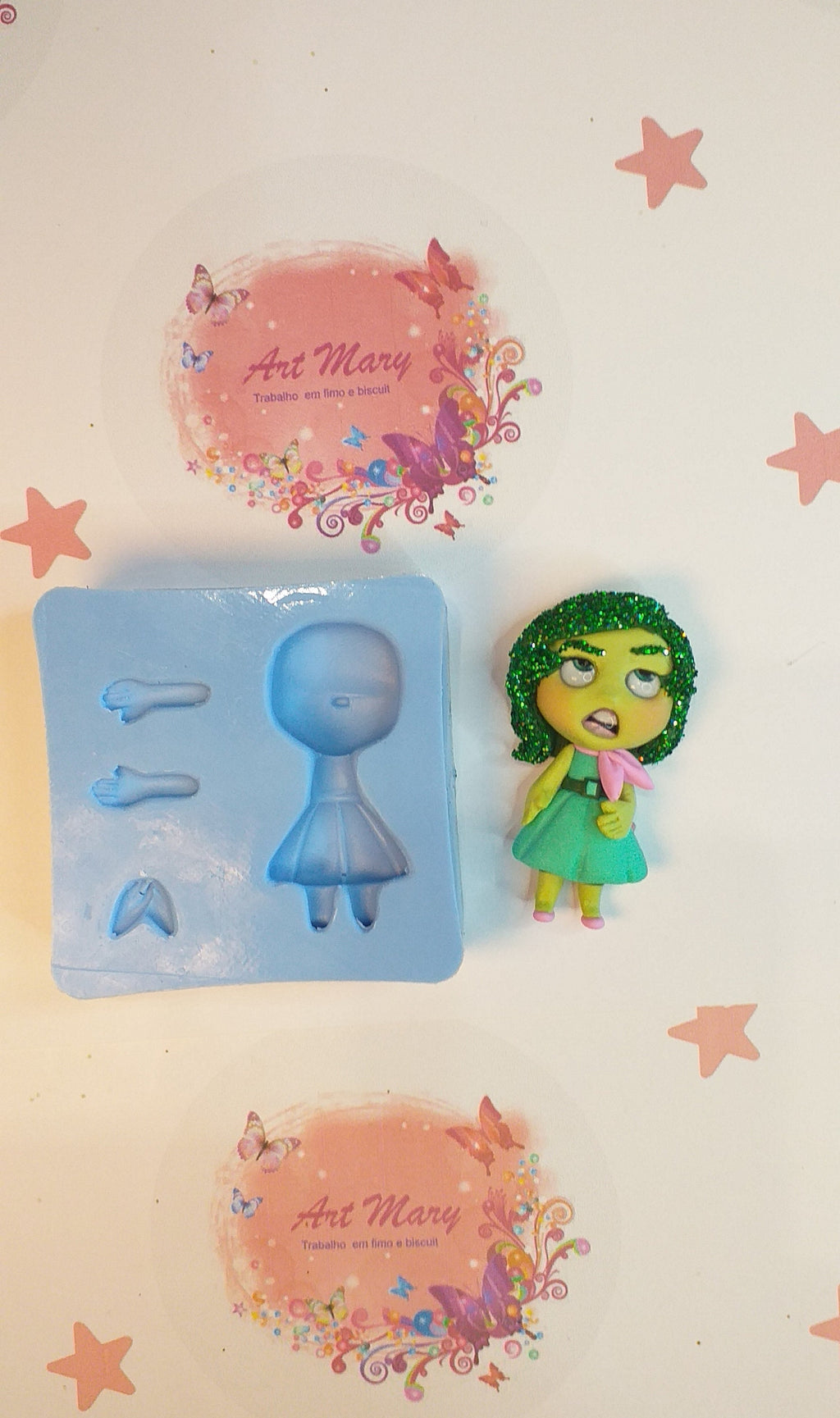 Moldes de personagens "Divertida Mente"- Nojinho, Tristeza e Raiva | Moldes de fimo e argila polllymer