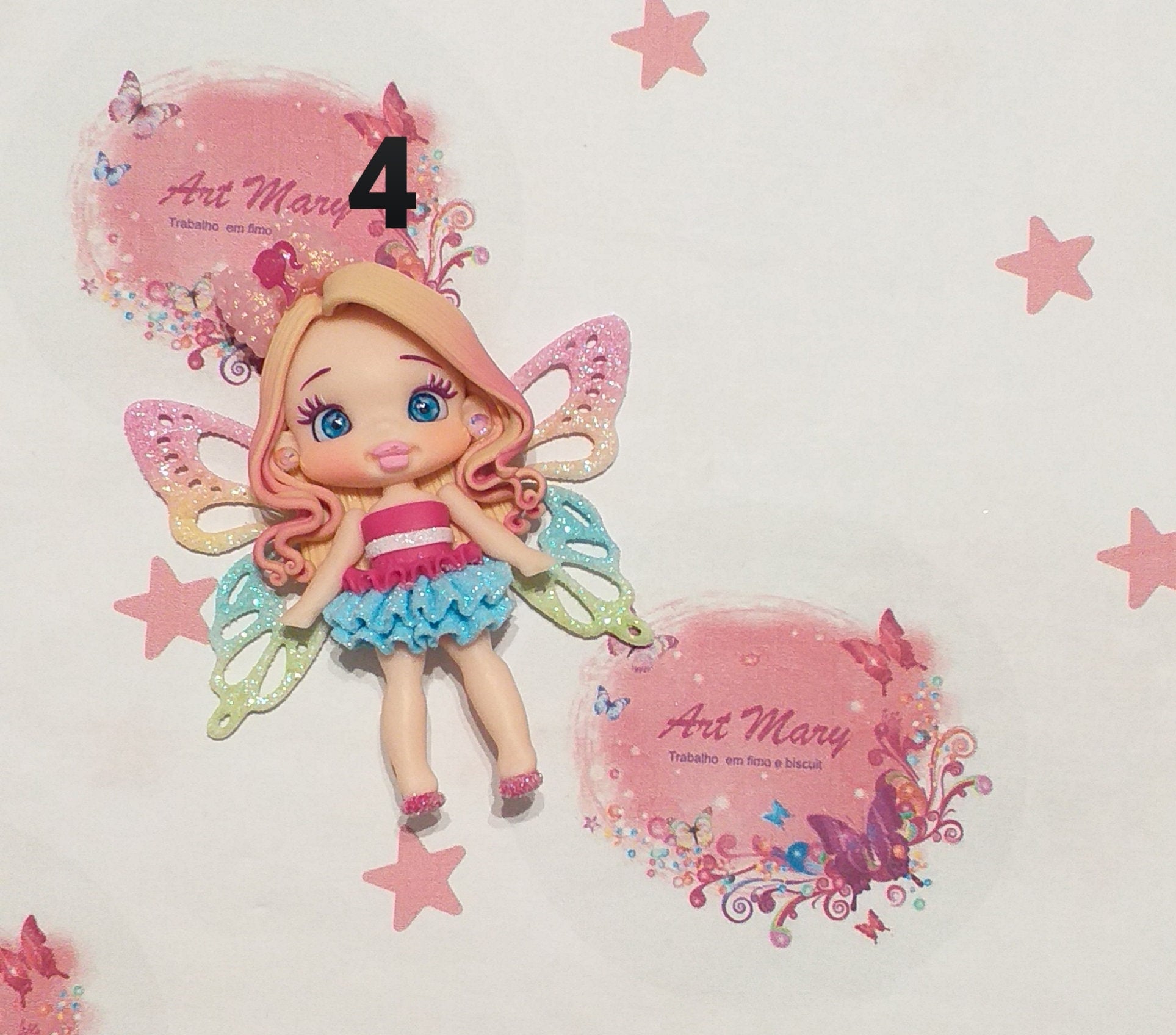 Charm Barbie em Fimo, cerâmica plástica