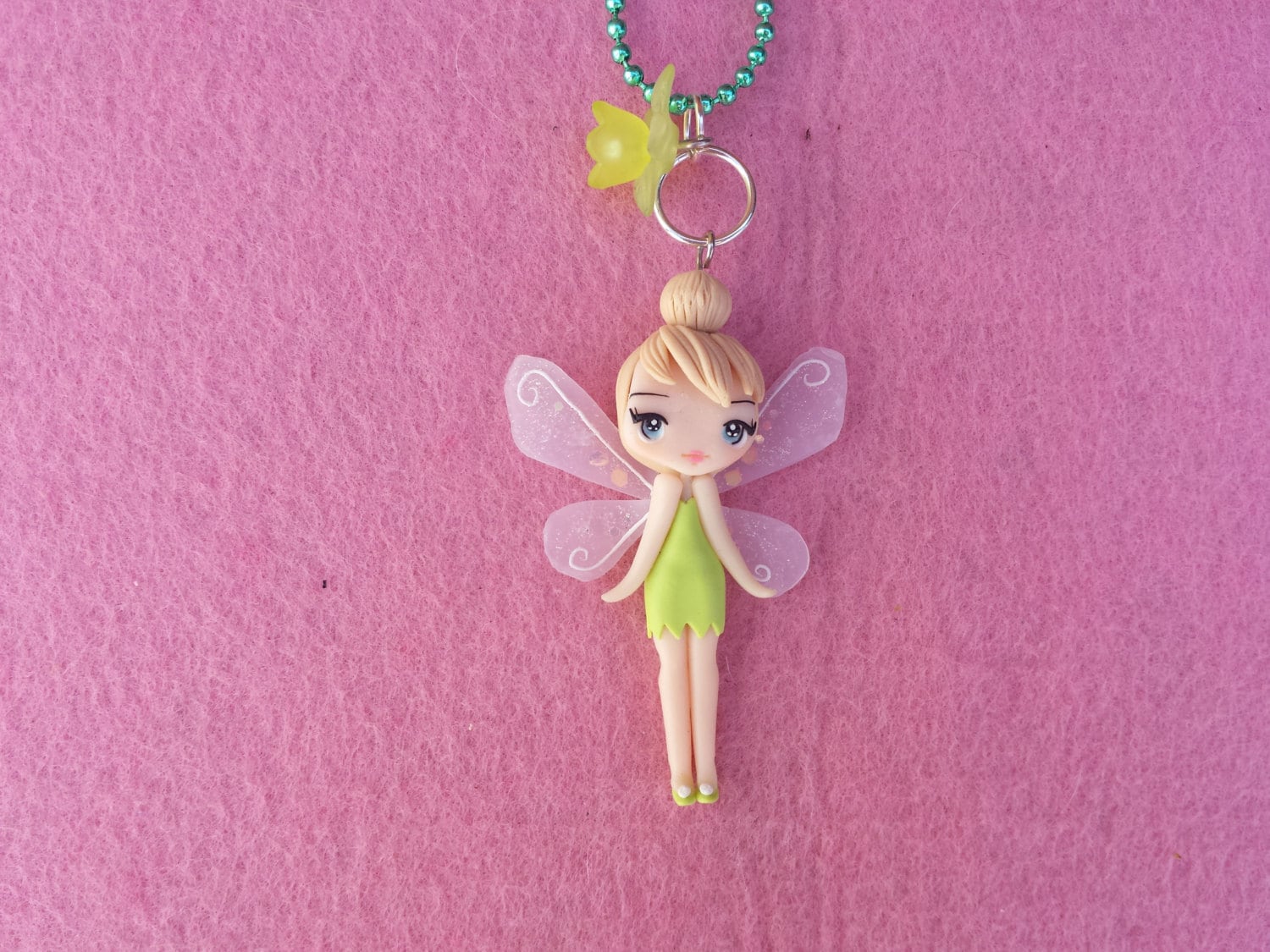 Colar de sino em fimo, argila polimérica