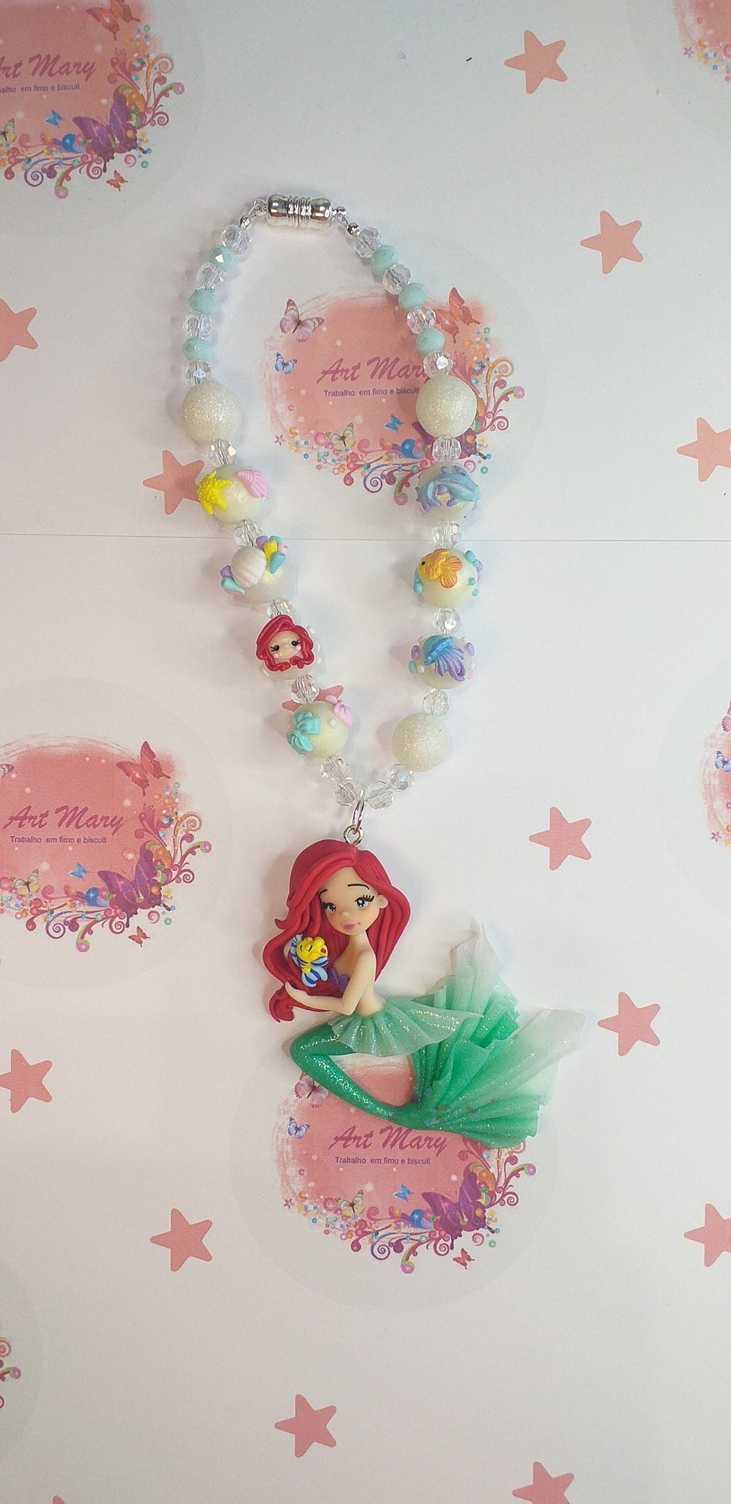 Pendurante da ariel para espelho de carro em argila polimérica, fimo