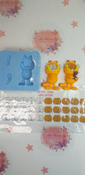 Molde Garfield para argila polimérica, fimo