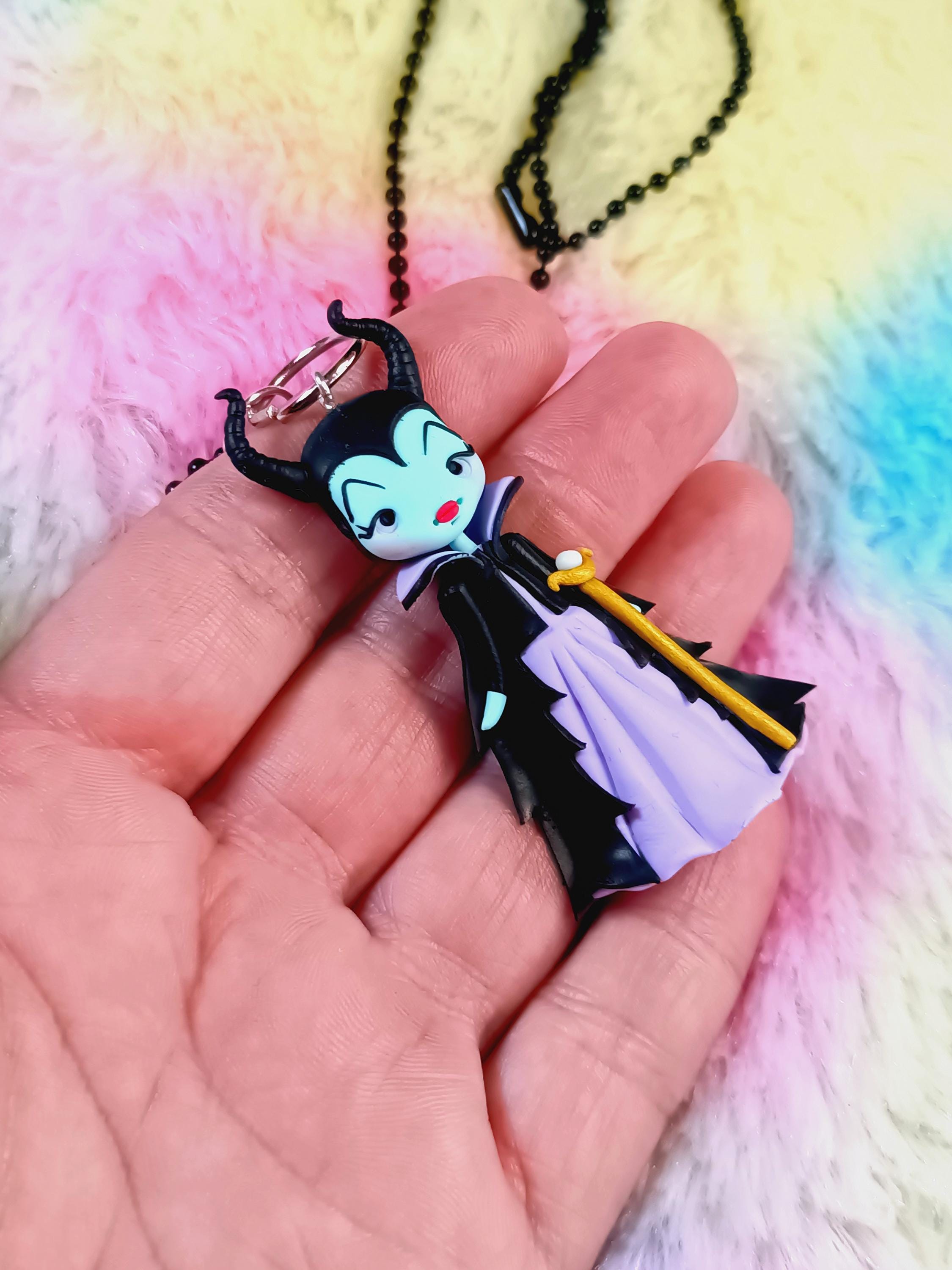 colar malévola argila polimérica, fimo