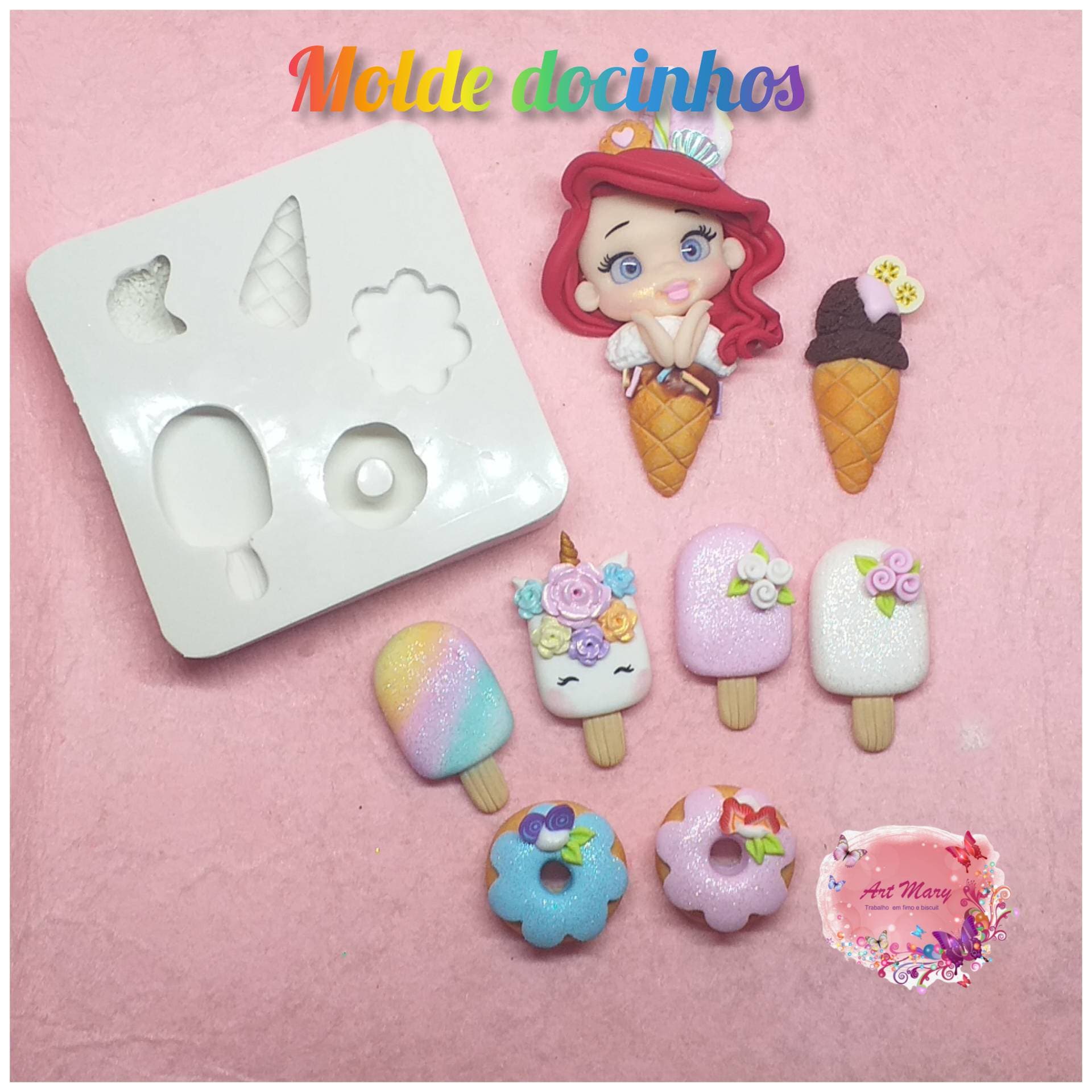 molde para doces fimo, argila polimérica