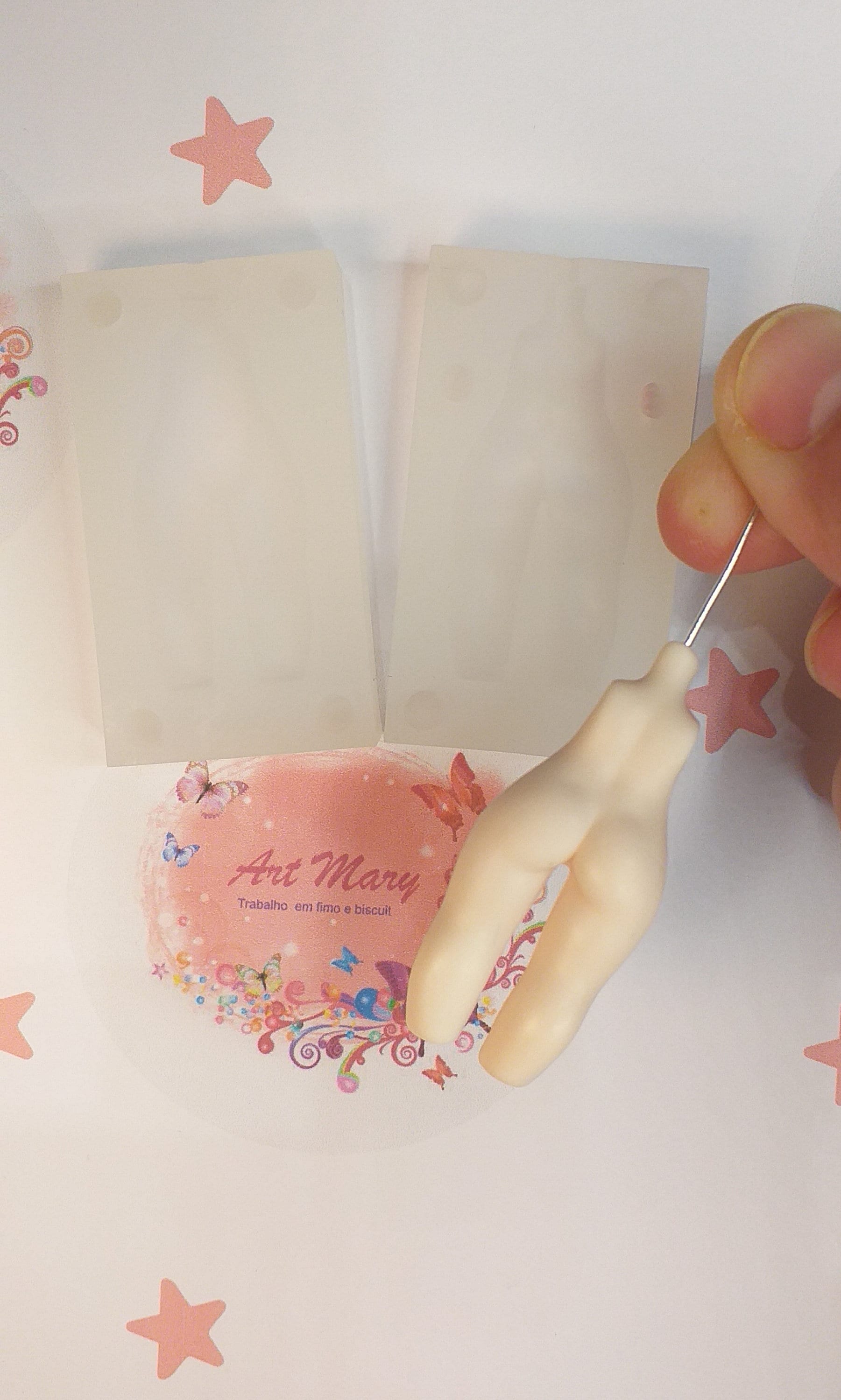 Molde corporal 3d fimo, argila de polímero