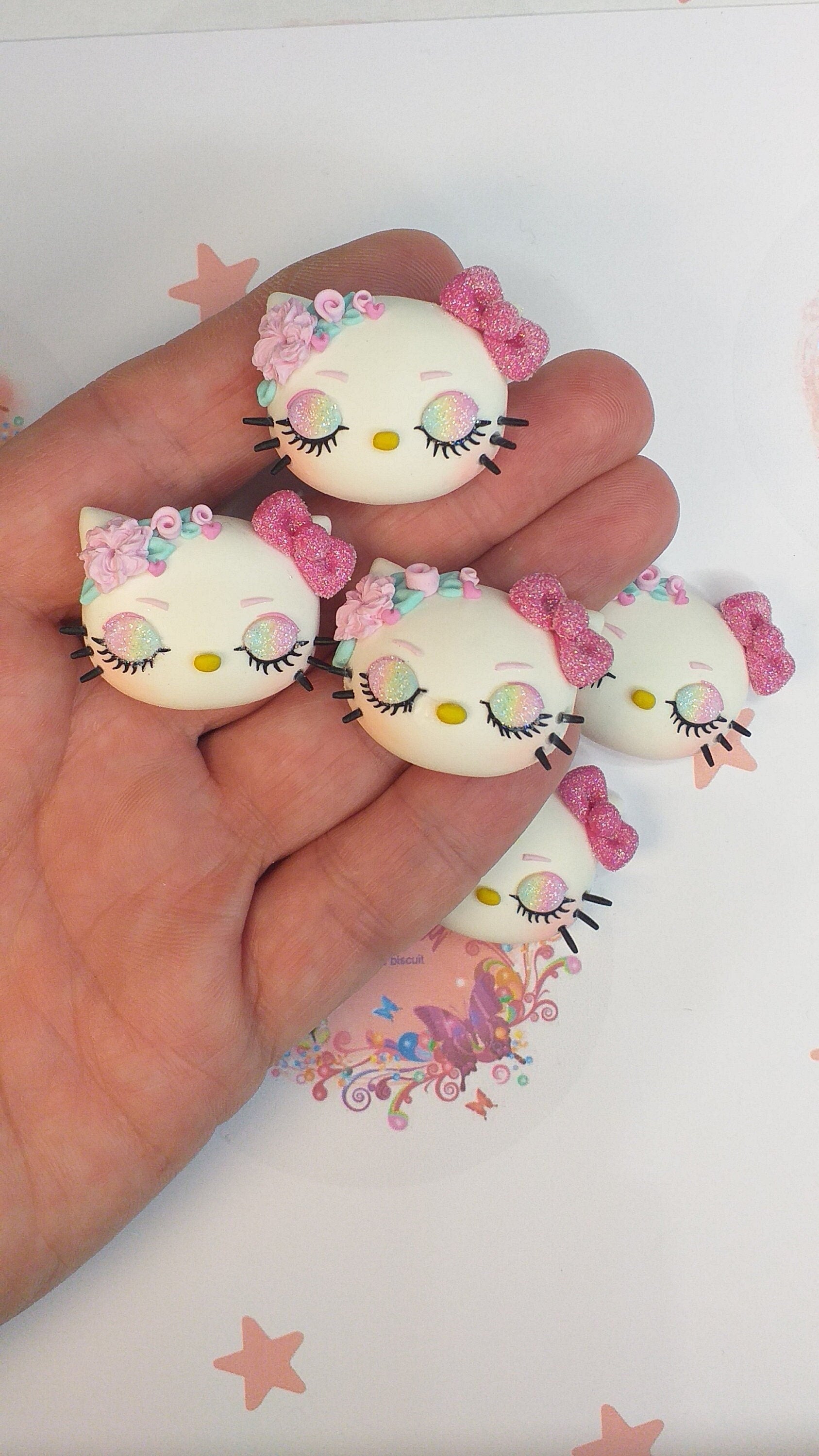 Pacote Hello Kitty em argila polimérica, fimo
