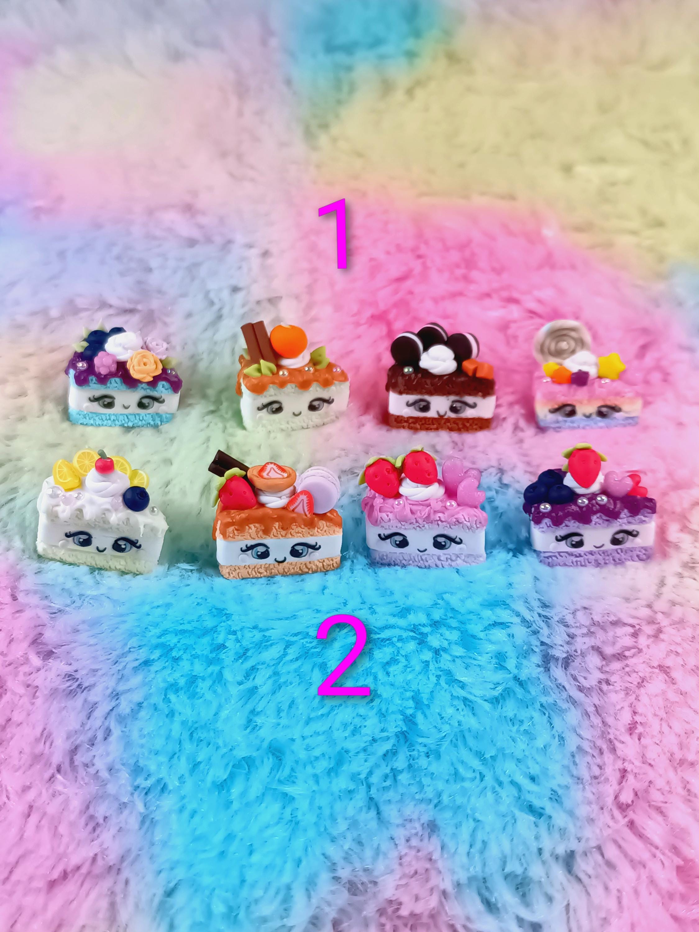 Mini Bolos Kawaii em fimo – Pacote 1 e Pacote 2 – Decoração Fofa e Colorida
