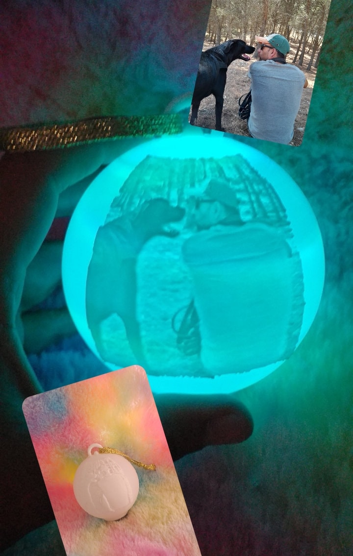 Bola Mágica de Natal Personalizada - Iluminação que encanta!