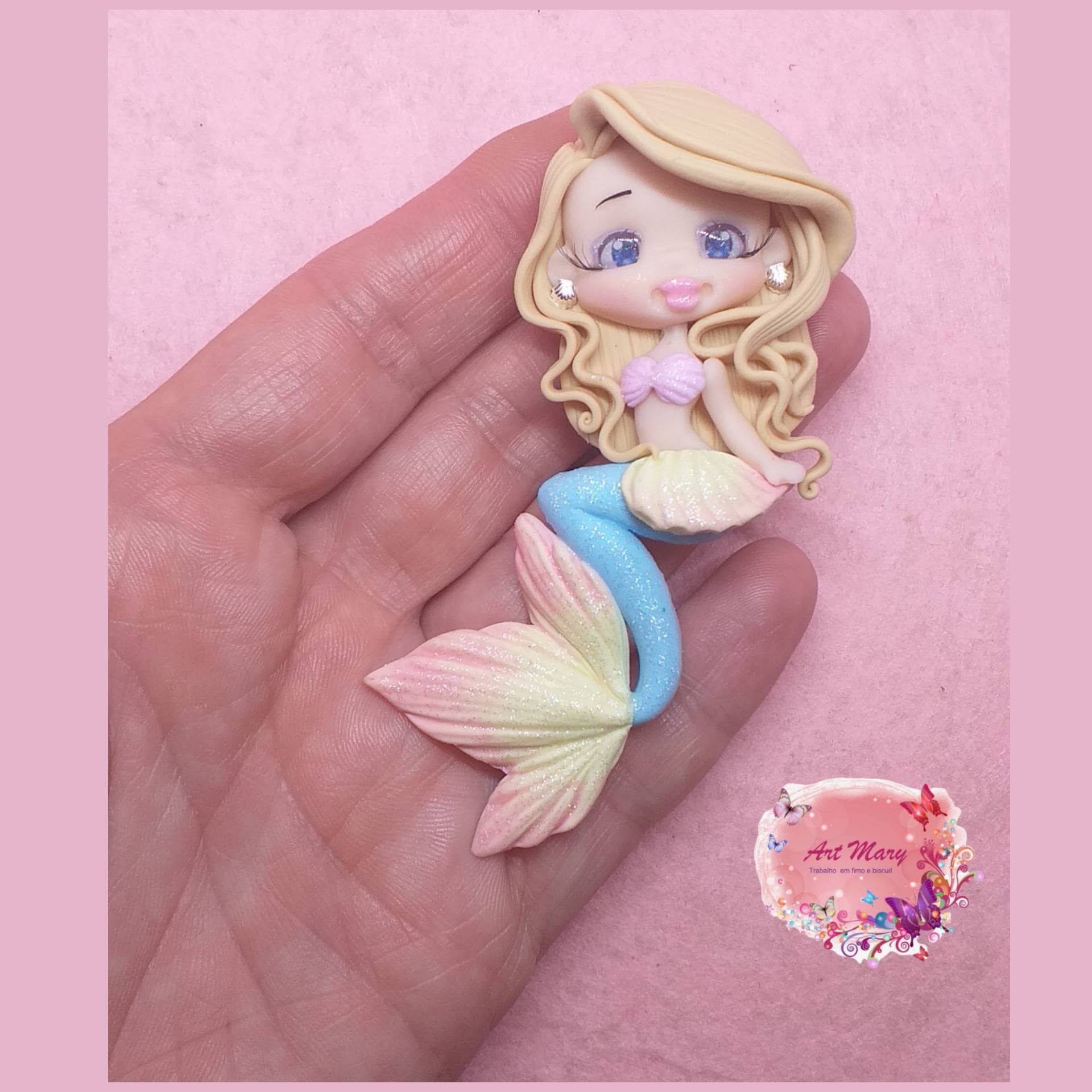 sereia em fimo, argila polimérica