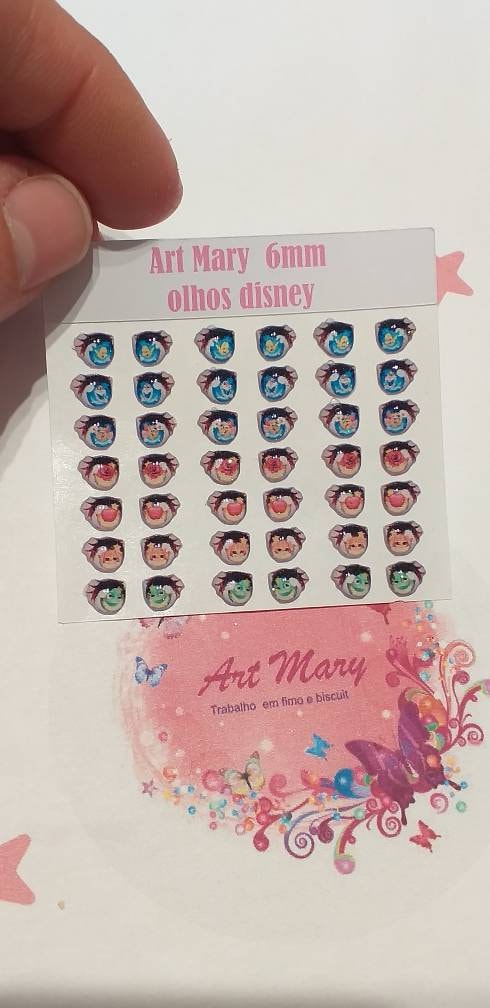 Cartão Disney Eyes de 6mm