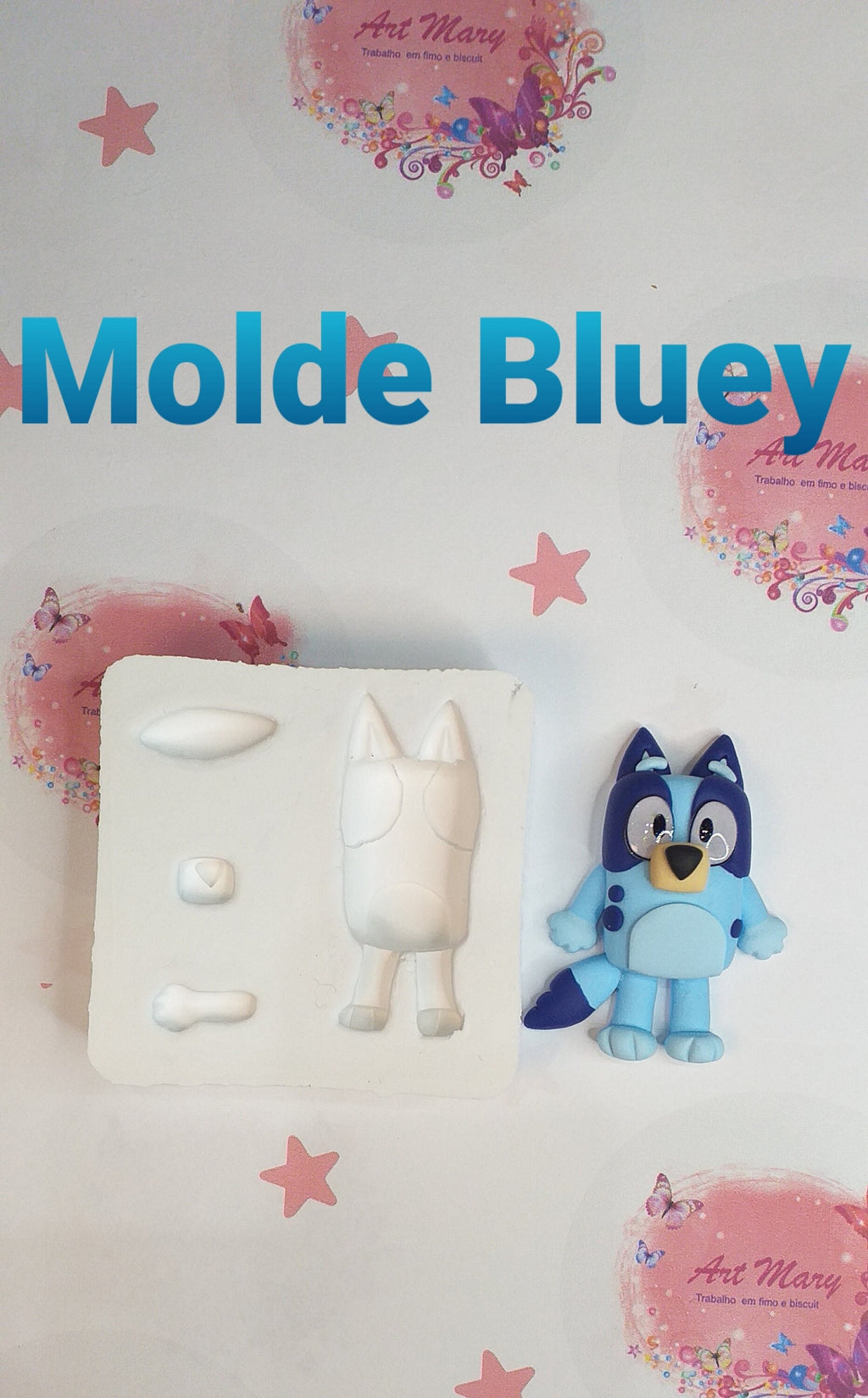 molde bluey para fimo, argila de polímero