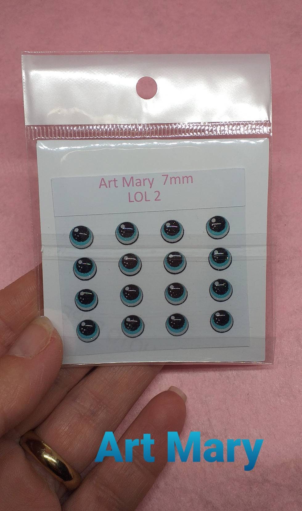 Olhos Lol de resina para fimo, argila polimérica