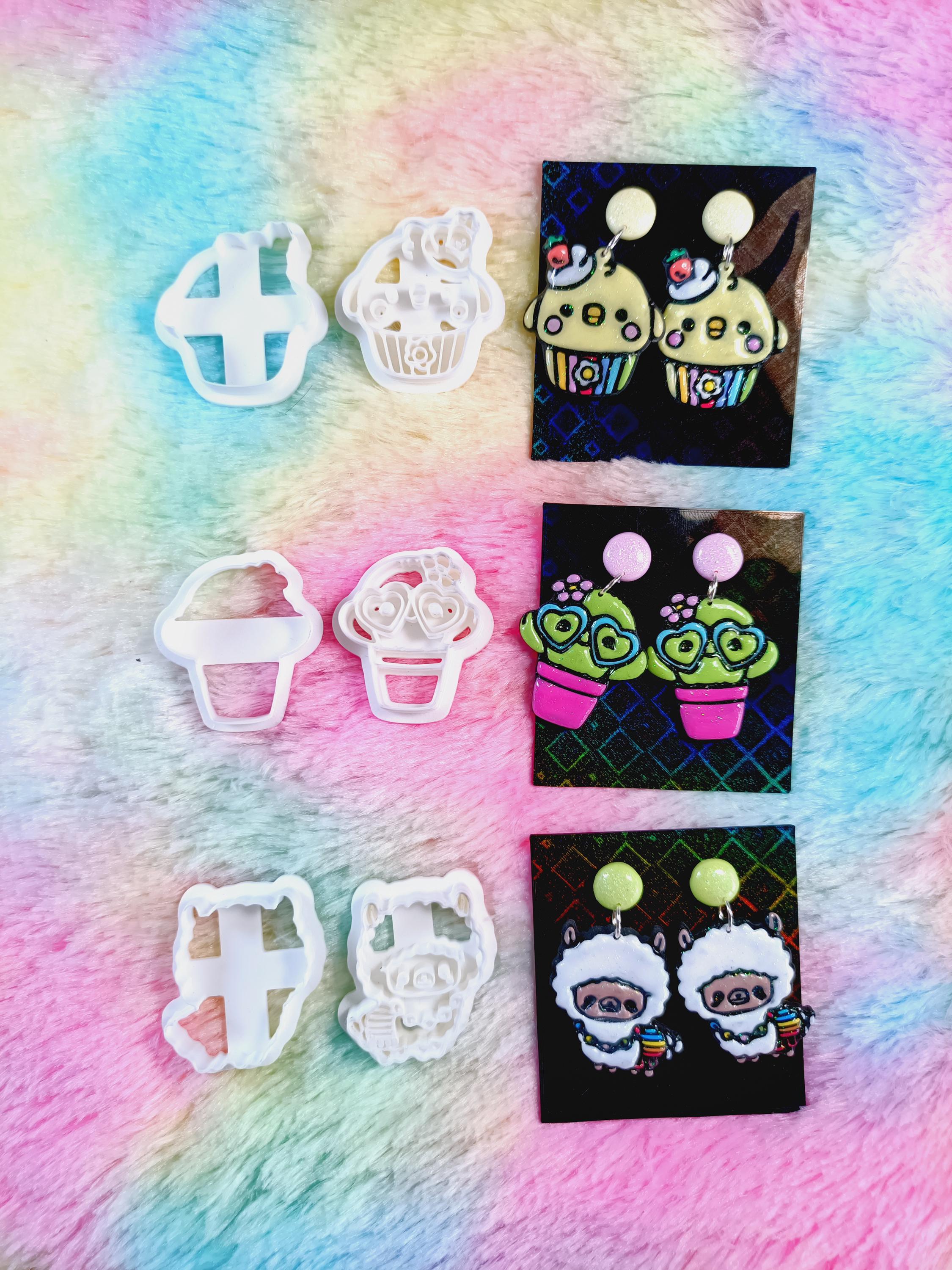 Conjunto de Cortantes 4 cm — Para Polymer Clay, Fimo, Pasta de Açúcar e Chocolate