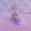 estatueta de argila de polímero Rapunzel, fimo