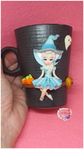 Caneca com bruxa elsa, cerâmica plástica