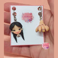 brincos wandinha em argila polimérica, fimo