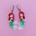 brincos ariel em fimo, argila polyner