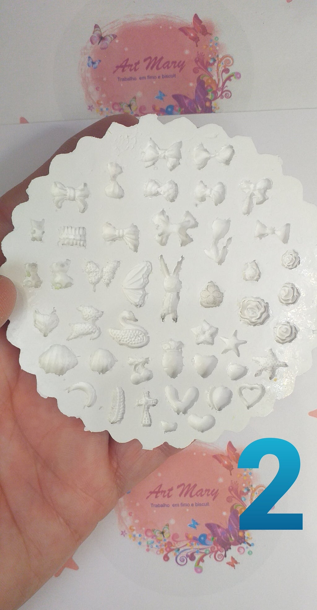 Molde miniatura para fimo, argila polimérica