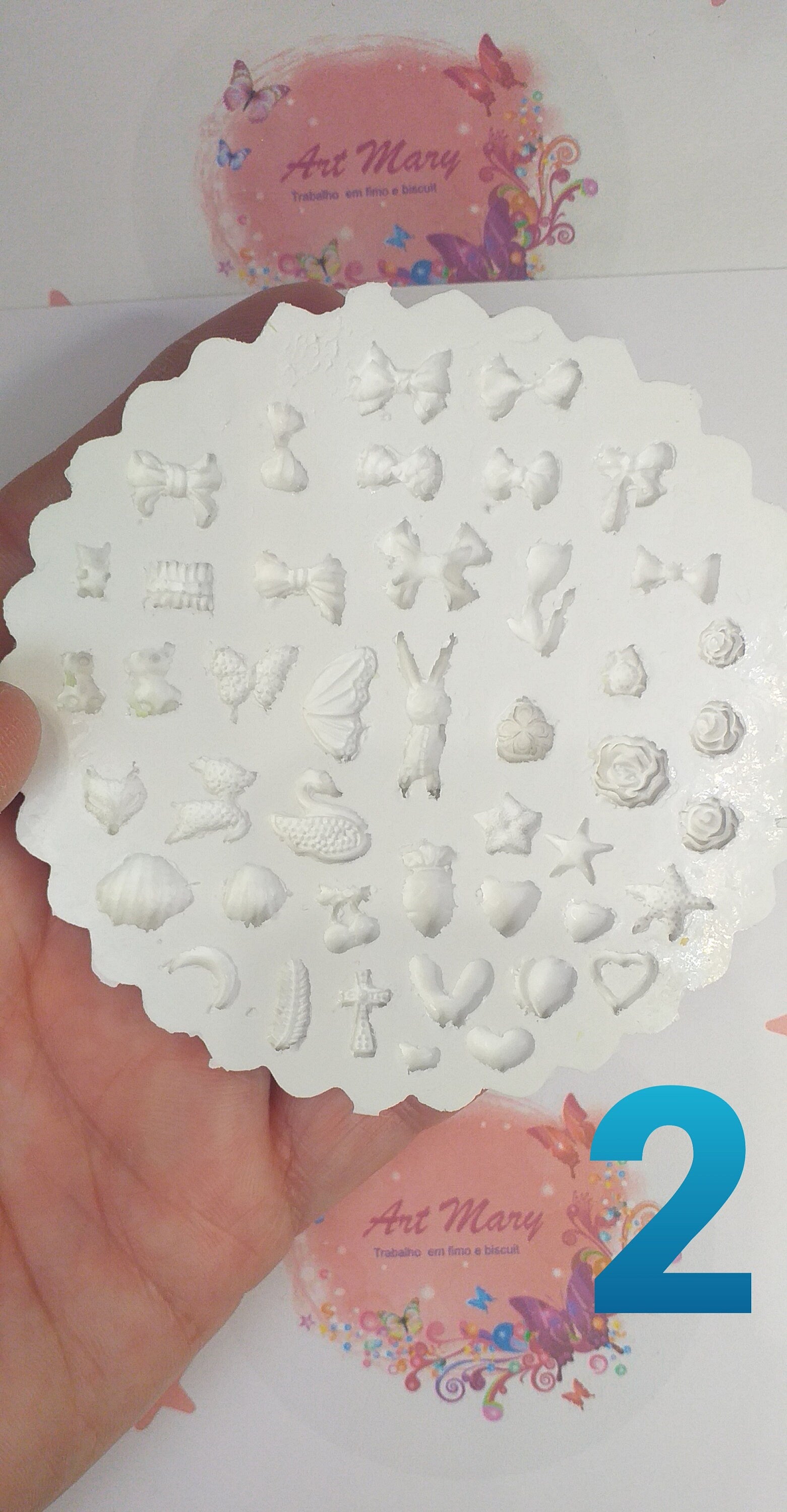 Molde miniatura para fimo, argila polimérica