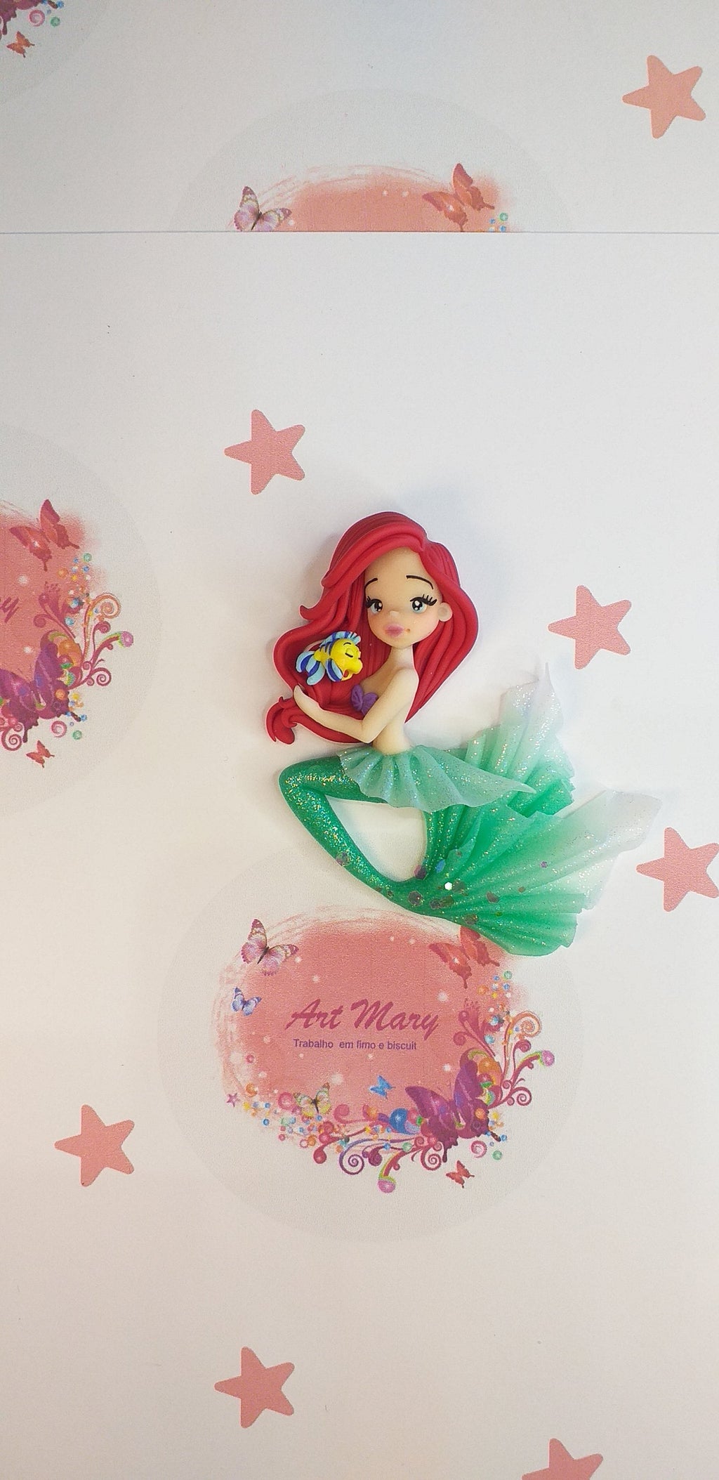 Pendurante da ariel para espelho de carro em argila polimérica, fimo