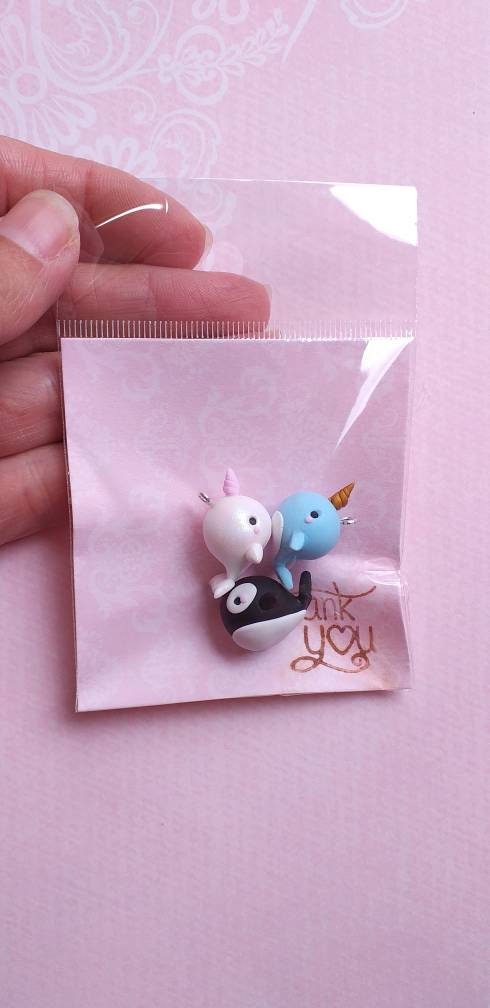 pacote de baleias em fimo, argila polimérica