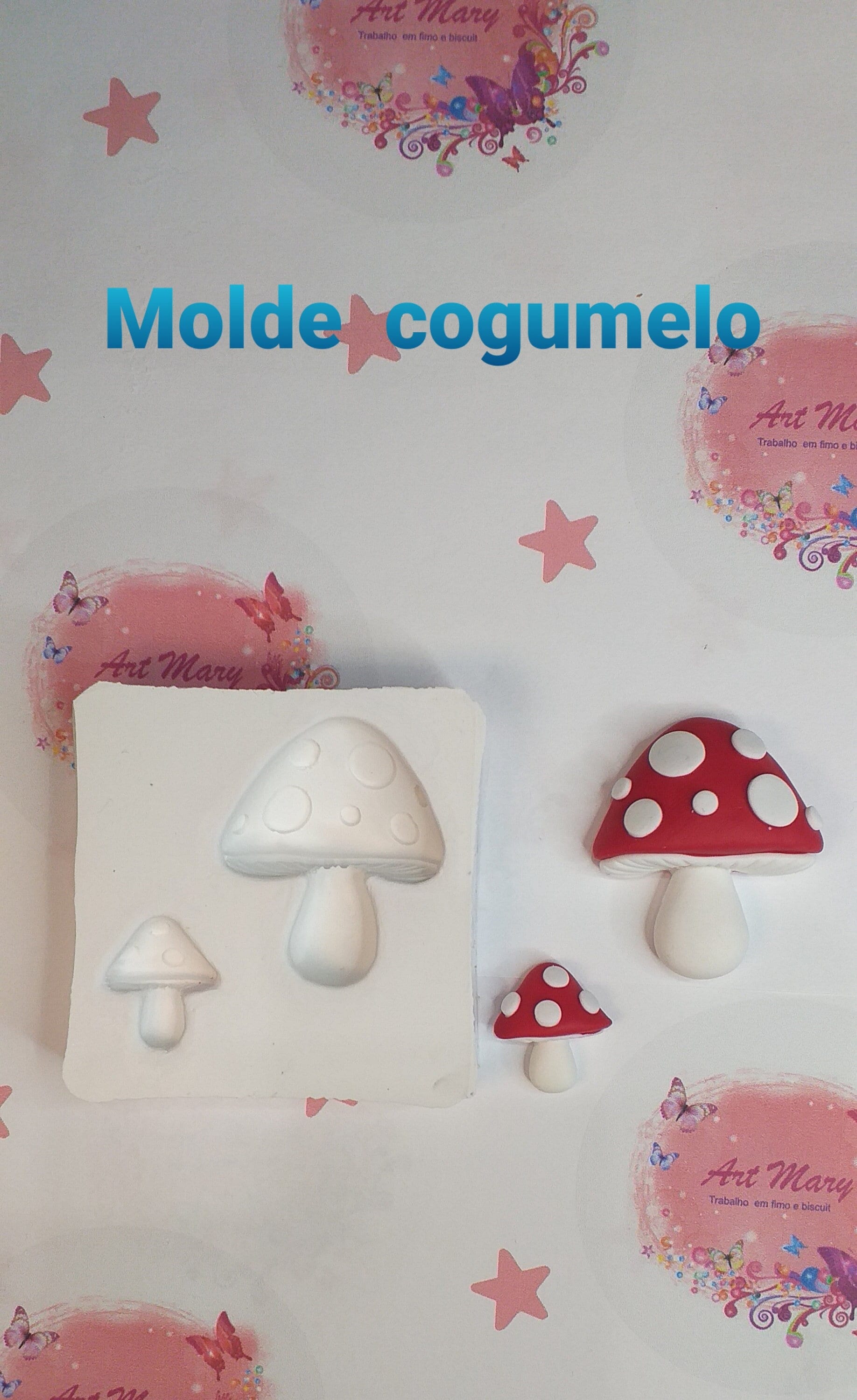 Molde de cogumelo para fimo, argila de polímero