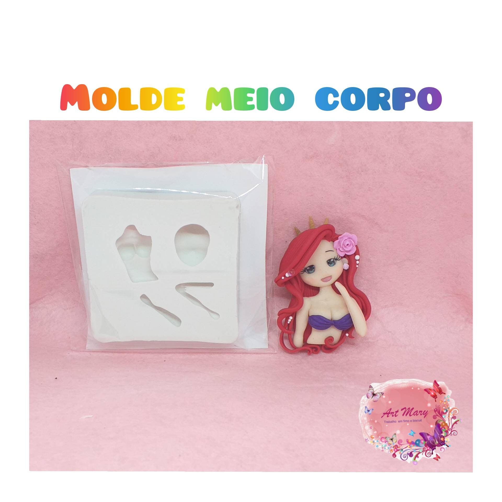 molde de meio corpo