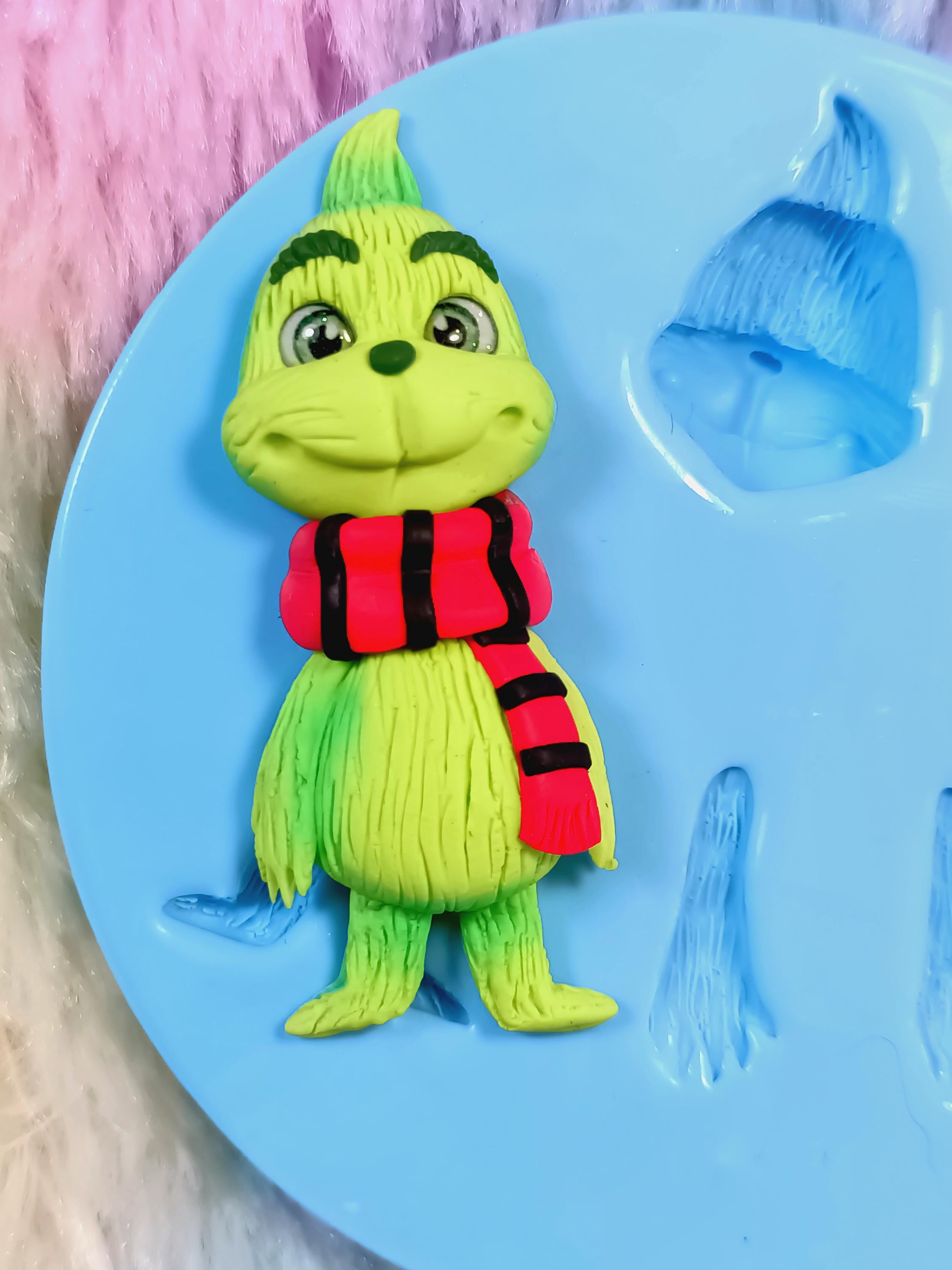 Molde grinch para argila de polímero, fimo