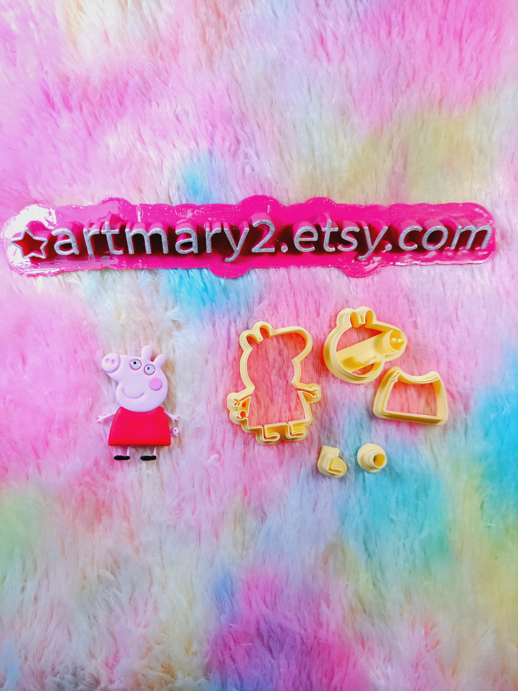 Conjunto de Cortadores da Peppa Pig - Perfeito para Polymer Clay, Fimo, Pasta de Açúcar e Mais!