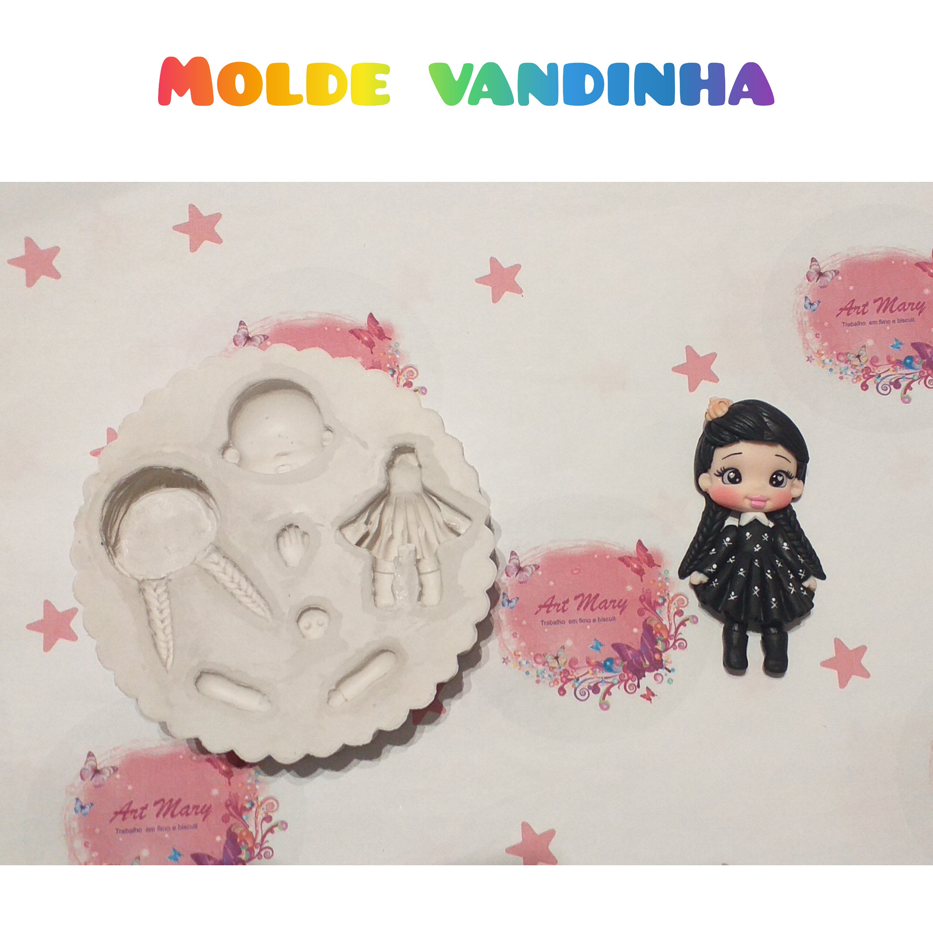 Molde Vandinha para argila polimérica, fimo
