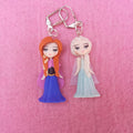 Anna, brincos elsa e fimo congelado, argila polimérica