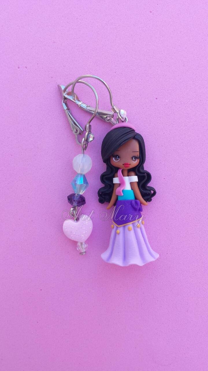 Brincos esmeralda em fimo, argila polimérica